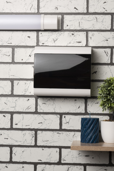 Бокс 10мод навесной белый черная прозрачная дверь IP41 SlimBox EKF 