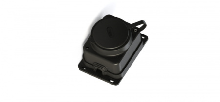 Колодка 1-мест 16А черный каучук заземление IP44 Systeme Electric