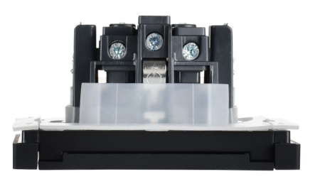 Фортепиано черный механизм розетки скрытая 1-мест заземление с крышкой шторки IP44 