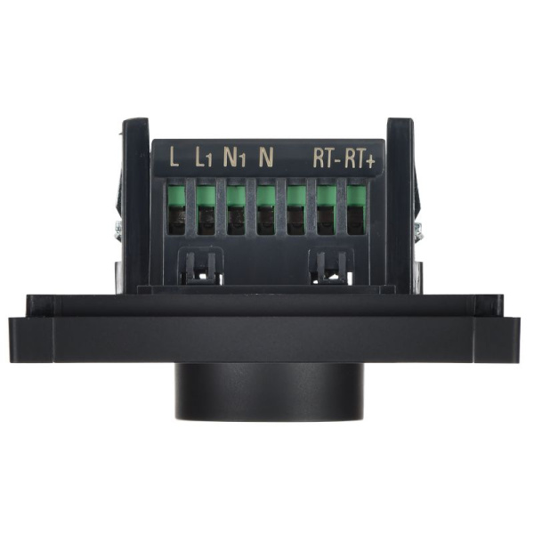 Фортепиано терморегулятор теплого пола скрытая 10А черный IEK 