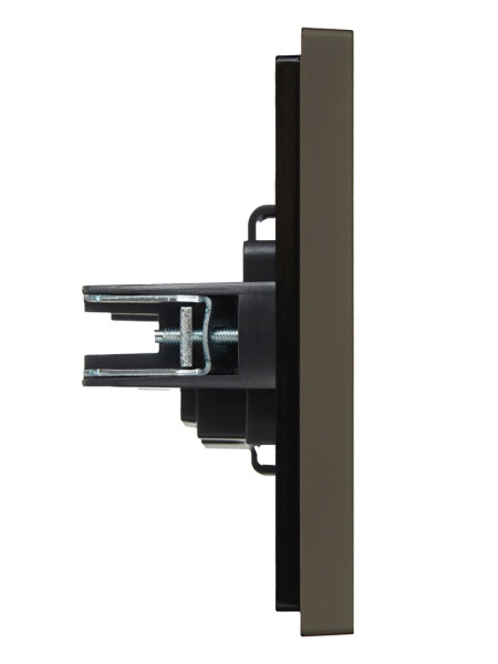 Фортепиано серый розетка скрытая 1-мест IP20 