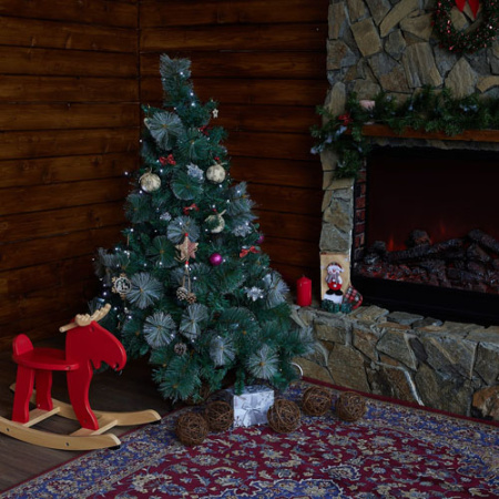 Гирлянда нить 10м белый 100свд с контроллером IP20 зеленый провод 8режимов