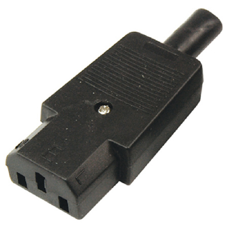 Разъем 10А 220В черный IP20 Rexant 