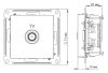 AtlasDesign белый розетка TV оконечная скрытая 1-ая