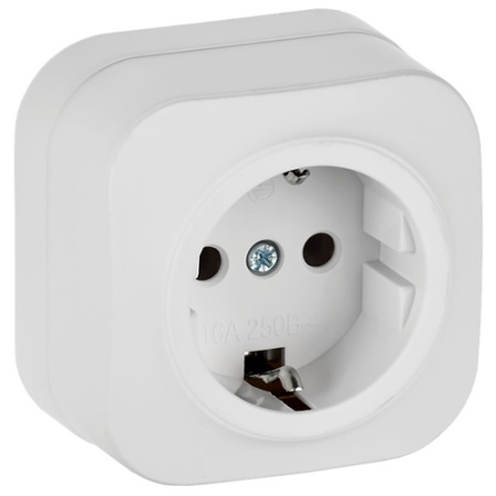 GLORY Роз. с з/к без з/ш о/у 16А РС20-3-ХБм бел. м. IEK