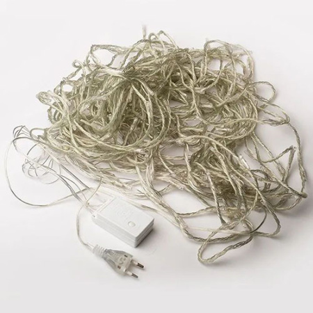 Гирлянда занавес 2*1м мульти 138свд с контроллером IP20 прозрачный провод 8 режимов