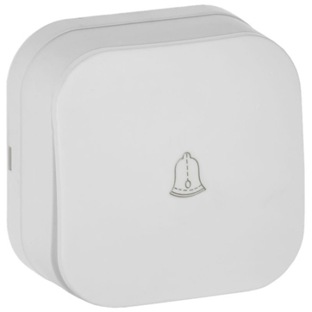 Глори белый выключатель кнопочный 1кл открытая 10А IP20 