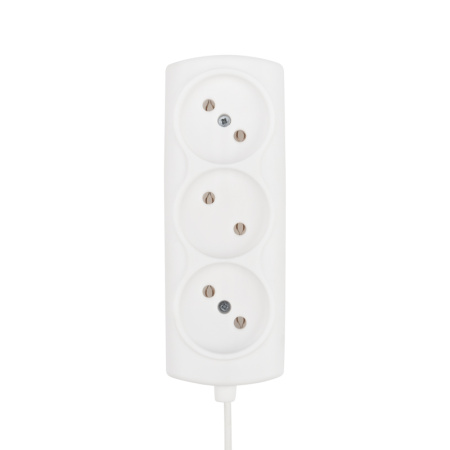 Удлинитель 3-мест 1,5м ШВВП 2*0,75 белый PROconnect