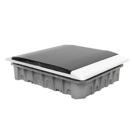 Бокс 24мод встраиваемый  белый черная прозрачная дверь IP41 SlimBox EKF