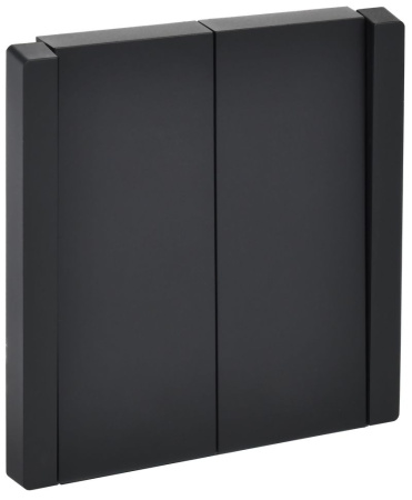 Фортепиано черный выключатель 2кл скрытая 10А IP20 