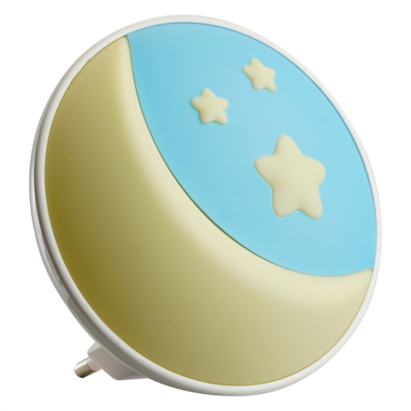 Ночник свд 0,6Вт желтый датчик освещенности Луна, 2700K