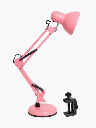 Светильник настольный 60Вт E27 розовый коралл подставка/струбцина Ultra LIGHT