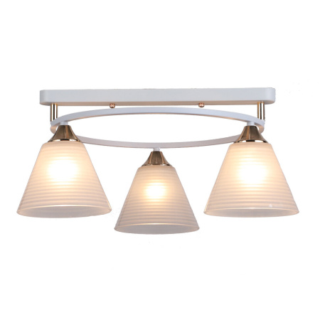 Светильник потолочный (люстра) 3*60Вт E27 белый/дымчатый 