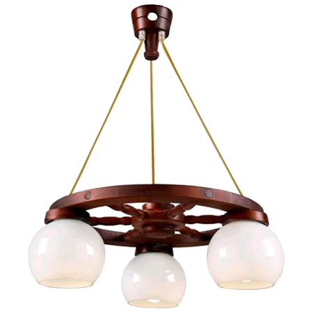 Светильник подвесной (люстра) 3*60Вт E27 коричневый 