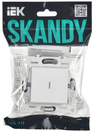 SKANDY Выключ. 1-кл. с инд. 10А SK-V07W арк. бел. IEK