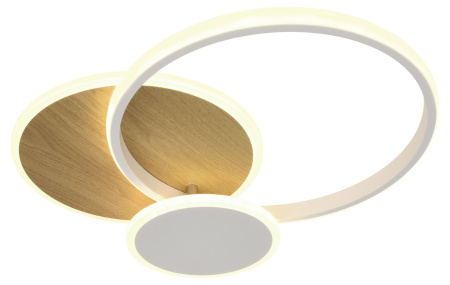 Светильник потолочный (люстра) свд 60Вт 3000К-6500К 4900лм белый/золото пульт