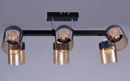 Светильник потолочный (люстра) 6*40Вт E27 черный/хром