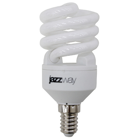 Лампа клл E14 15Вт 4000К 800лм спираль Jazzway 