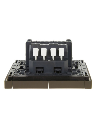 Фортепиано серый переключатель 2кл с подсветкой скрытая 10А IP20 