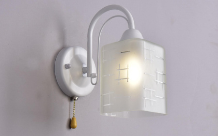 Светильник настенный (бра) 1*40Вт E27 белый Россвет