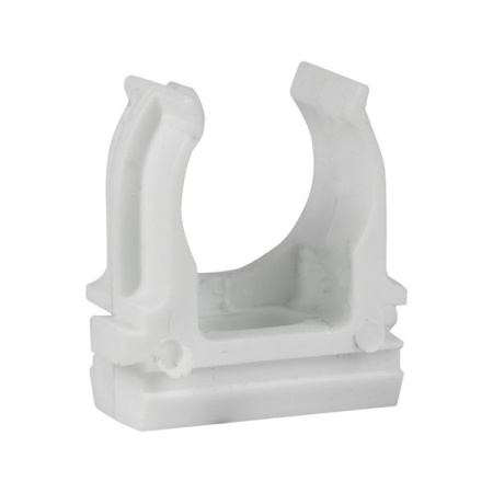 Держатель для трубы 20мм белый 10шт EKF 