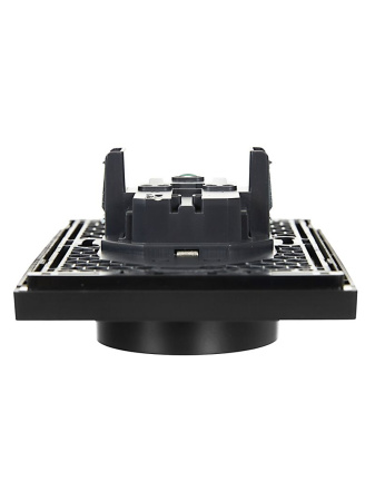 Фортепиано черный розетка скрытая 2-мест заземление шторки быстрозажим. клем. IP20 б/к