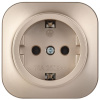Глори шампань розетка открытая 1-мест заземление IP20 