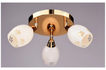 Светильник потолочный (люстра) 3*60Вт E14 золото 