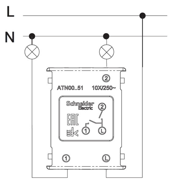 AtlasDesign карбон выключатель 2кл скрытая 10А IP20 быстрозажим.клем.  