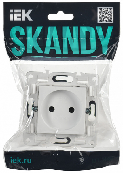 SKANDY Роз. без з/к/ш 10А SK-R02W арк. бел. IEK