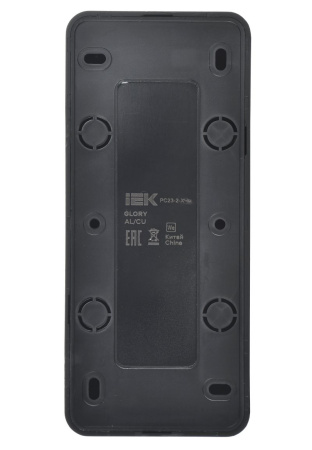 Глори черный розетка открытая 3-мест IP20 