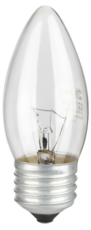 Лампа свеча накал Е27 60Вт 660лм прозрачная ЭРА