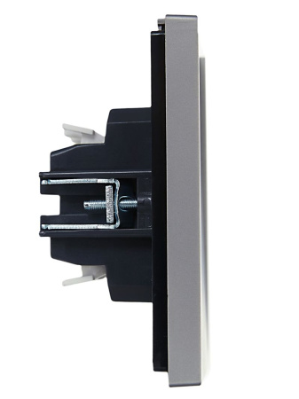 Фортепиано сталь переключатель 2кл с подсветкой скрытая 10А IP20 