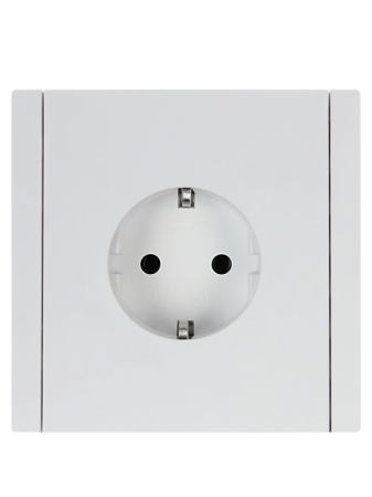 Фортепиано белый розетка скрытая 1-мест заземление быстрозажим. клем. IP20 