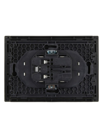 Фортепиано серый розетка скрытая 2-мест шторки IP20 