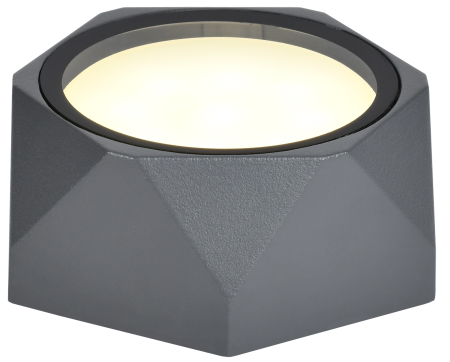 Светильник настенный 1*15Вт GX53 IP65/IP67 серый металл IEK