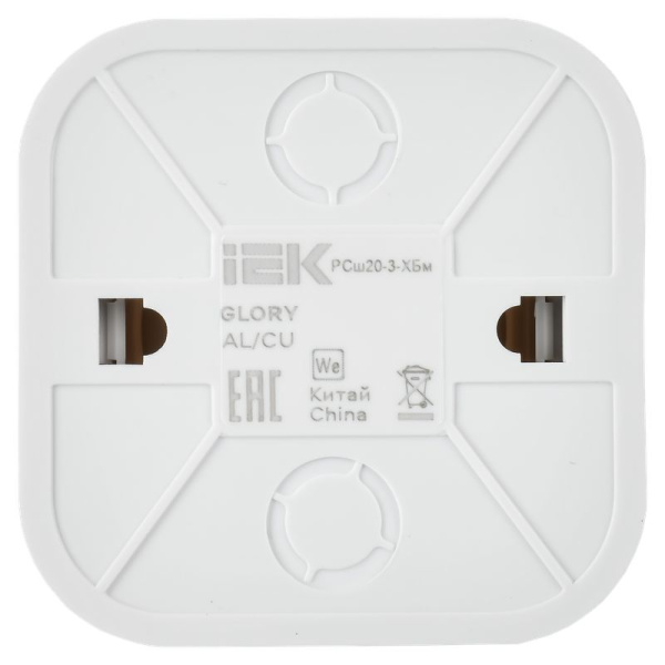 Глори белый розетка открытая 1-мест заземление шторки IP20 